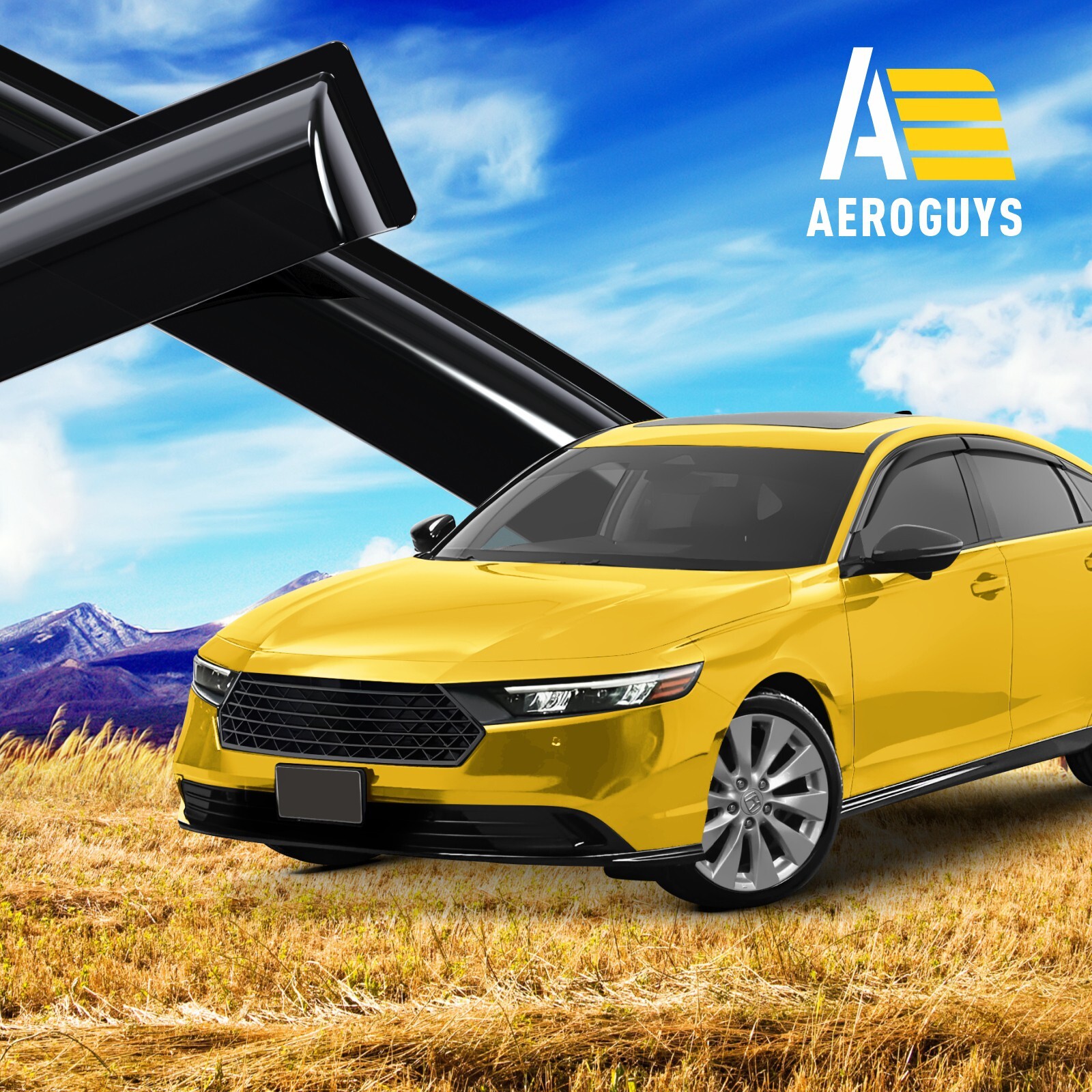 Sun Rain Visors Wind Rain Guards for 2023-2024 Honda Accord