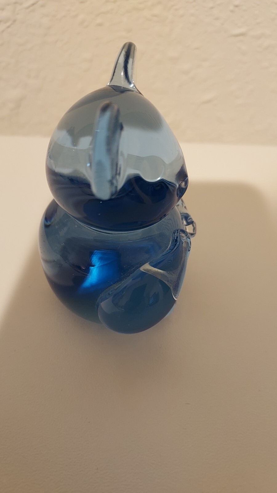 Blue Art Glass Bear Koala Figurine US Commemorative Fine Art Gallery READ