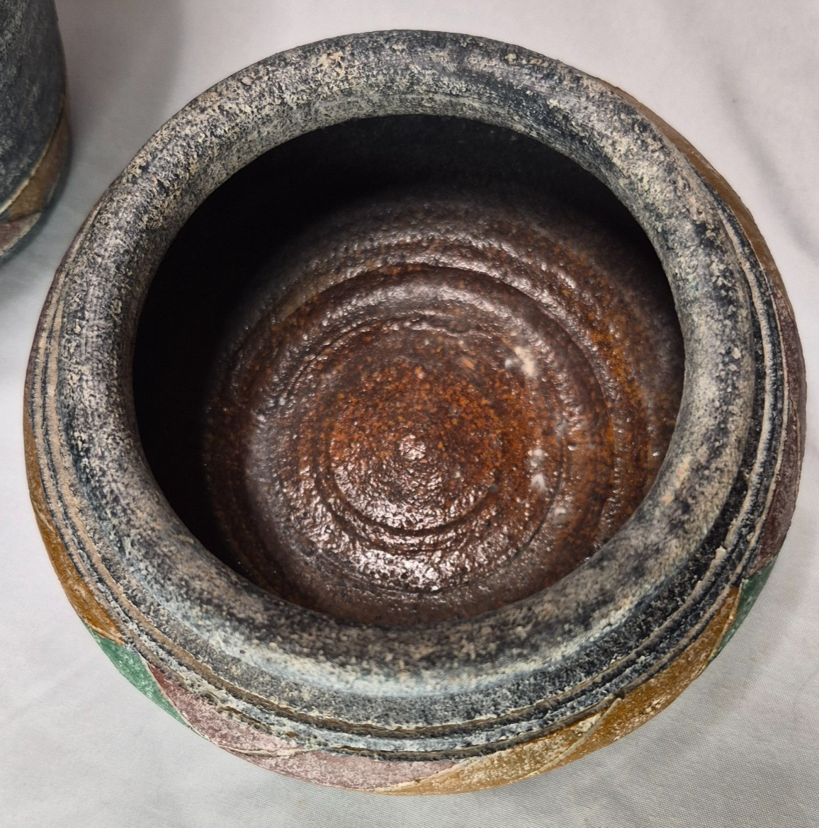 Vintage Southwest Style Pottery Vase Urn Bowl Jug Set of 3 Hand Painted Decor