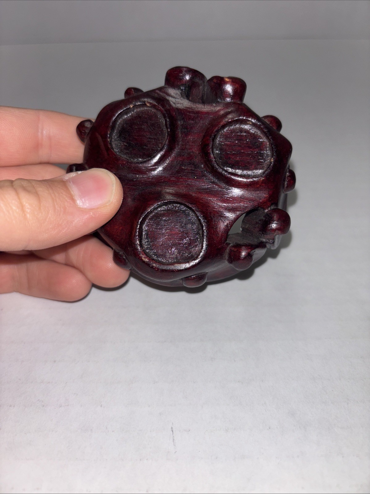 Vintage Ocean/sea Blue Bubbles Glass Paperweight With Stand