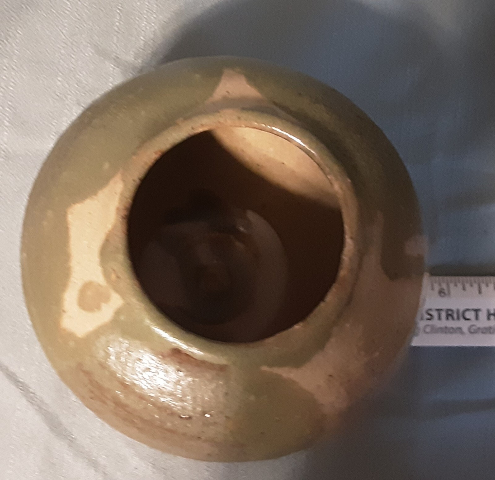 Hand Thrown Pottery Decorative Round Vase/Holder, Signed KAZ 80