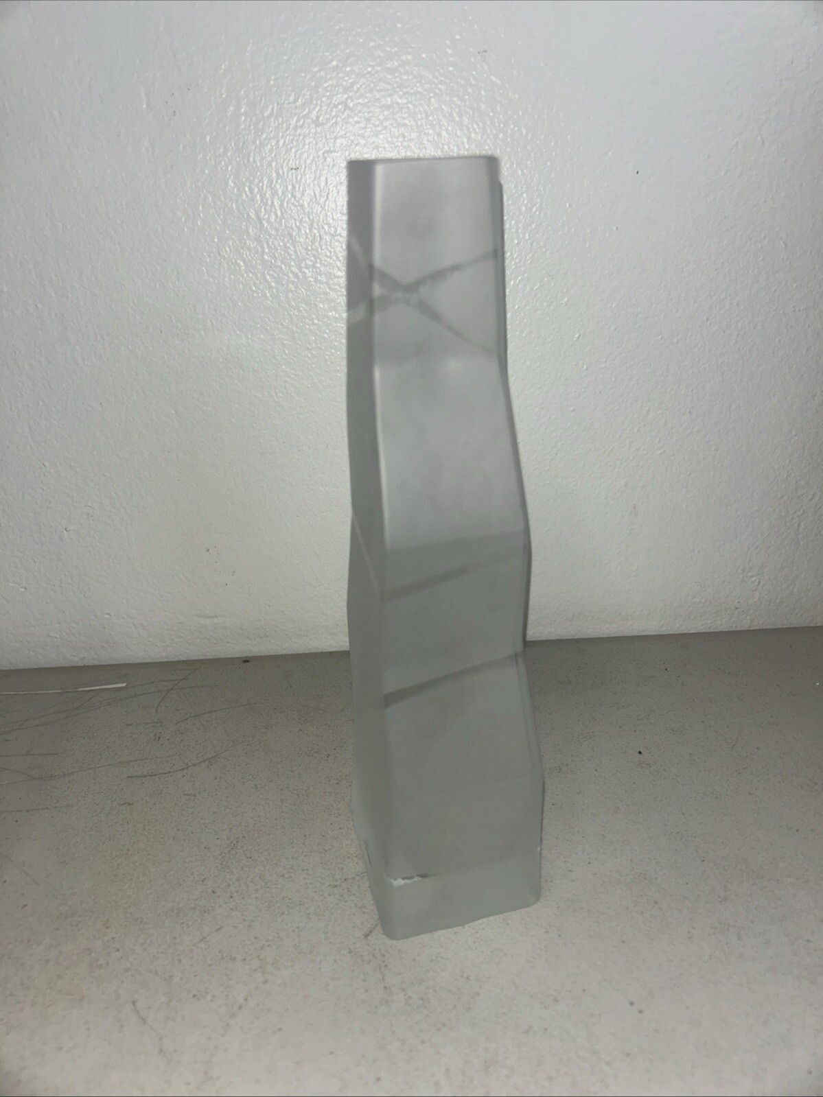 Sea Glass Bruk Renate Stock Design Tulip Crystal Vase Kosta Boda Sweden 26cm