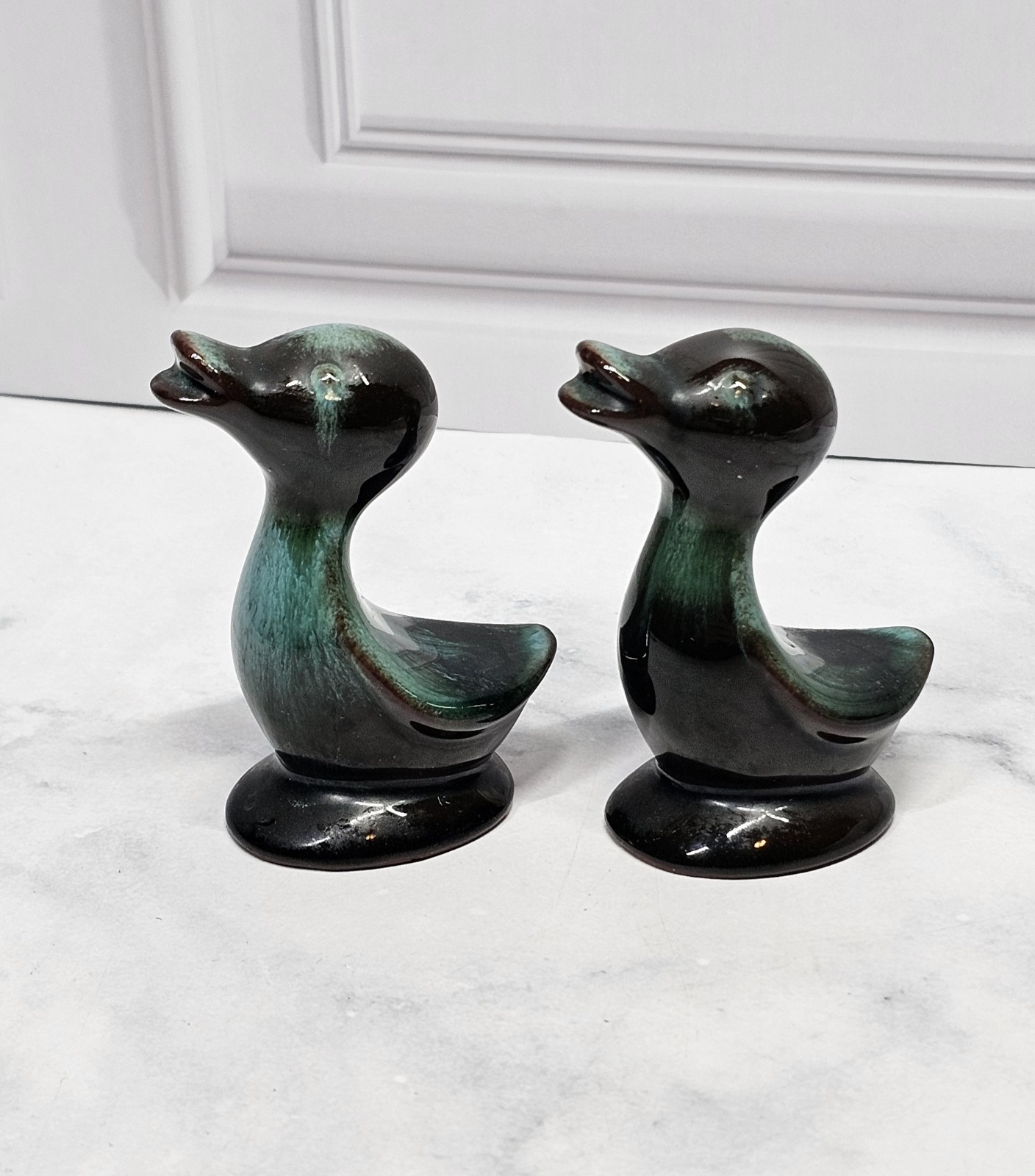 Blue Mountain Pottery Duck Figurines Glazed