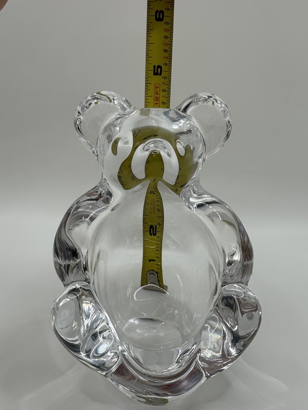 Vintage Art Vannes Crystal Glass Panda Bear Dish France Collectible Curio ***