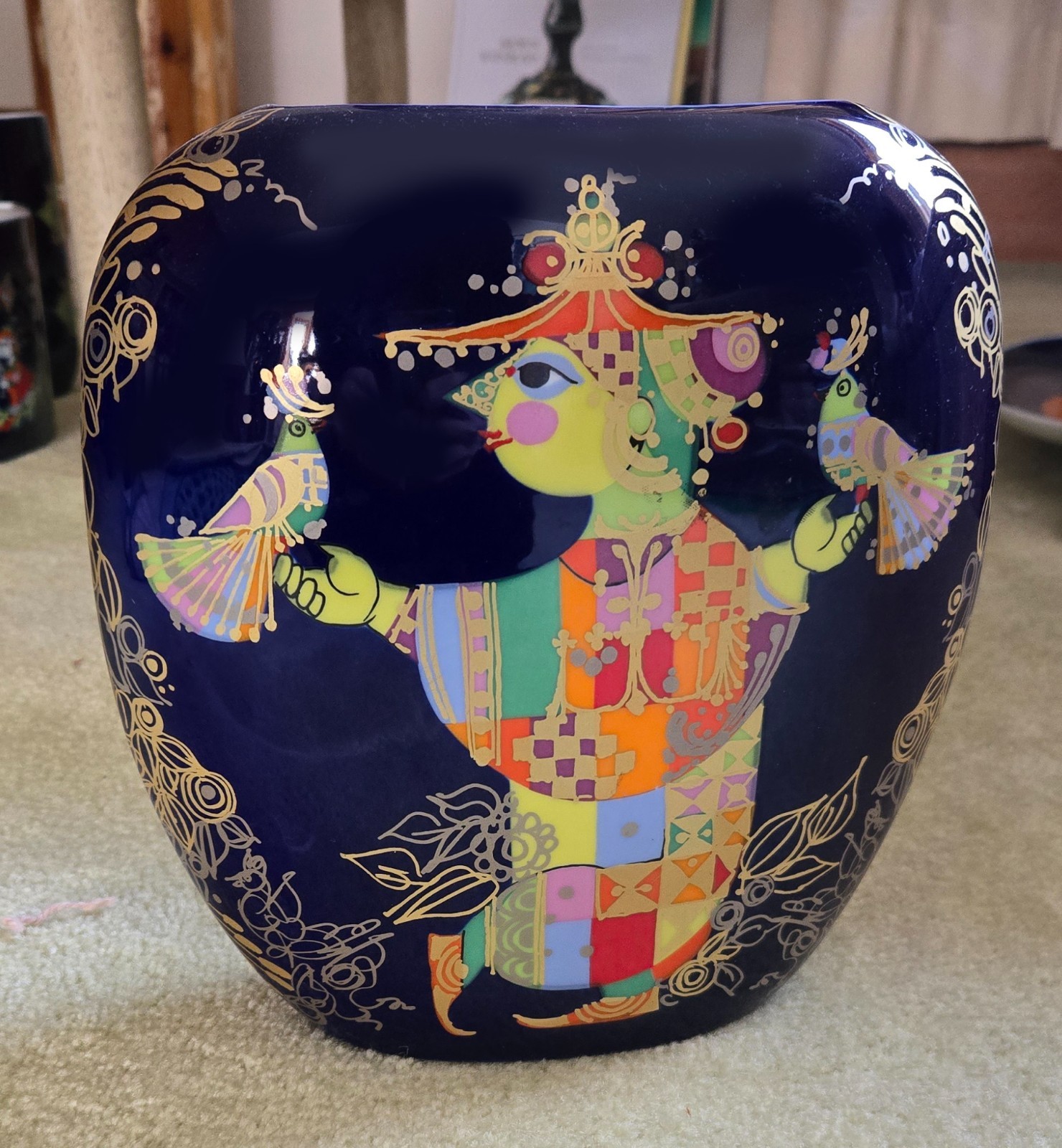 Vintage Bjørn Wiinblad Rosenthal Studio-Line Porcelain Vase 8.5″