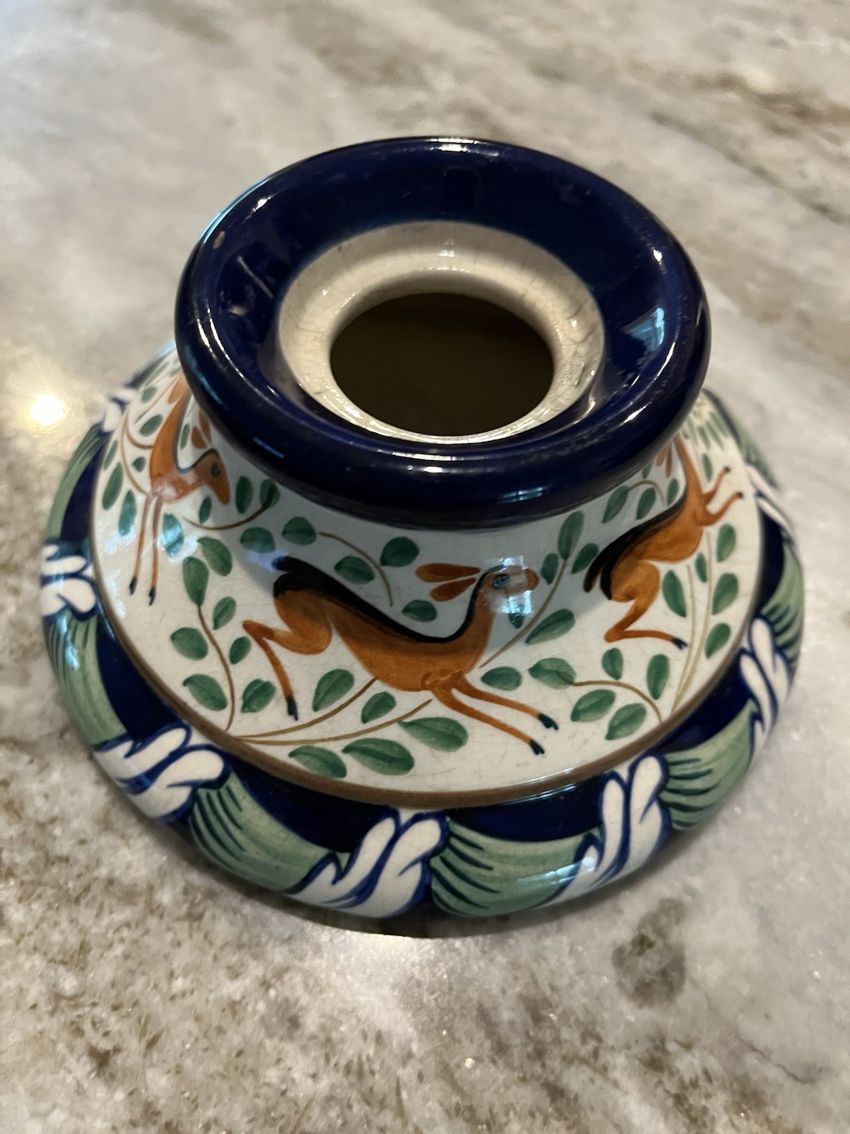 Vintage Royal Copenhagen Aluminia Faience Ink Well Denmark Pottery No Lid
