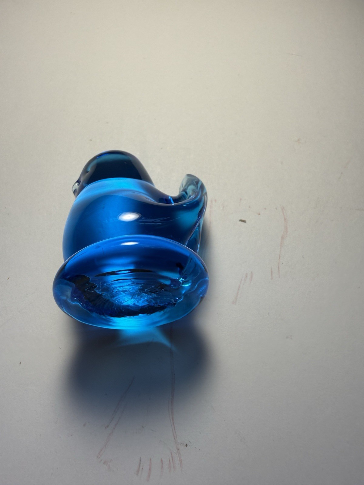 Fenton Vintage Cobalt Blue Glass Sparrow Bluebird of Happiness Embossed