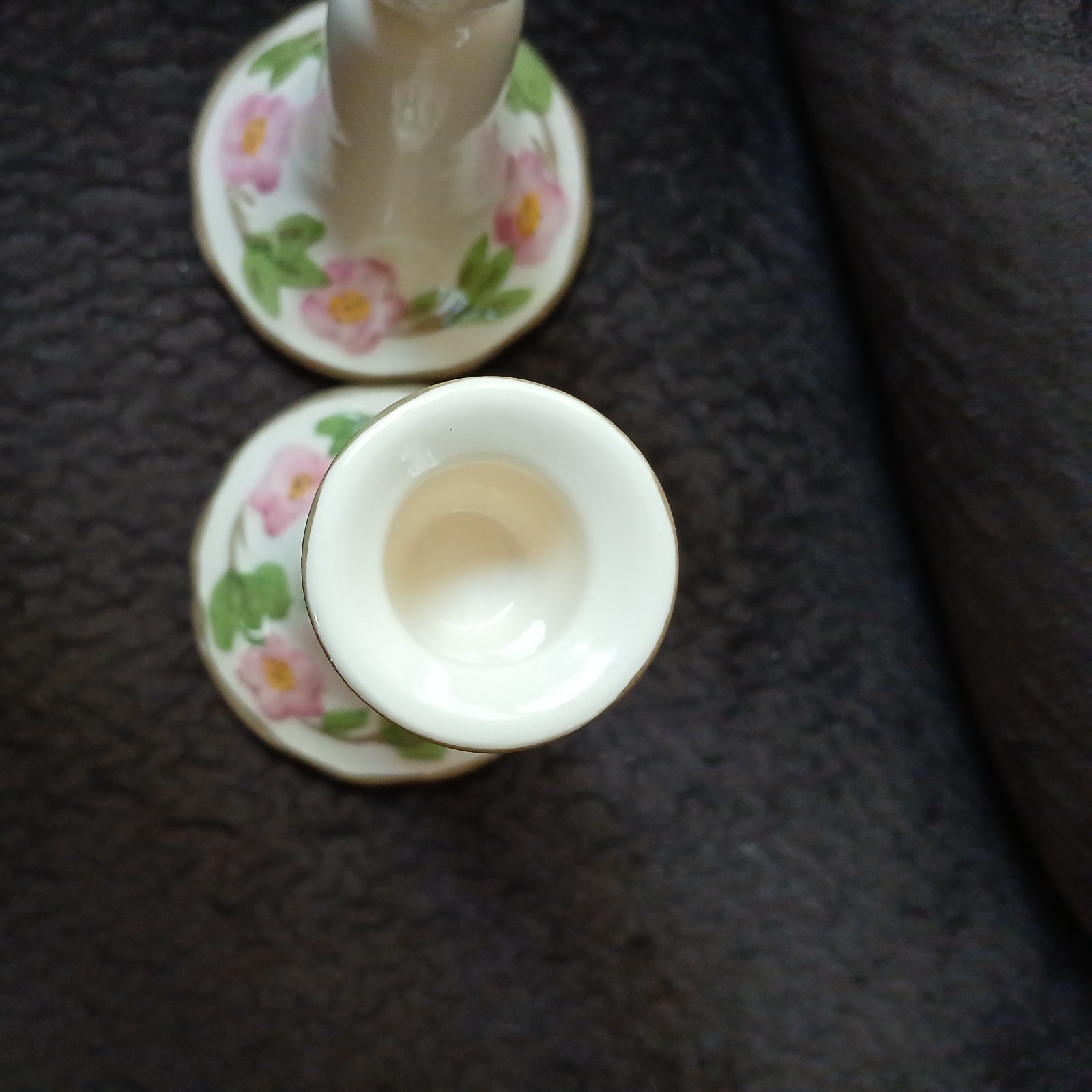 Franciscan Desert Rose Candlestick Holders 5.25″ Set of 2