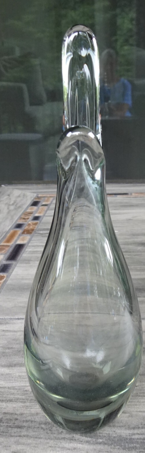 Signed Holmegaard Per Lutken Danish Smoke Art Glass Small Duckling Vase