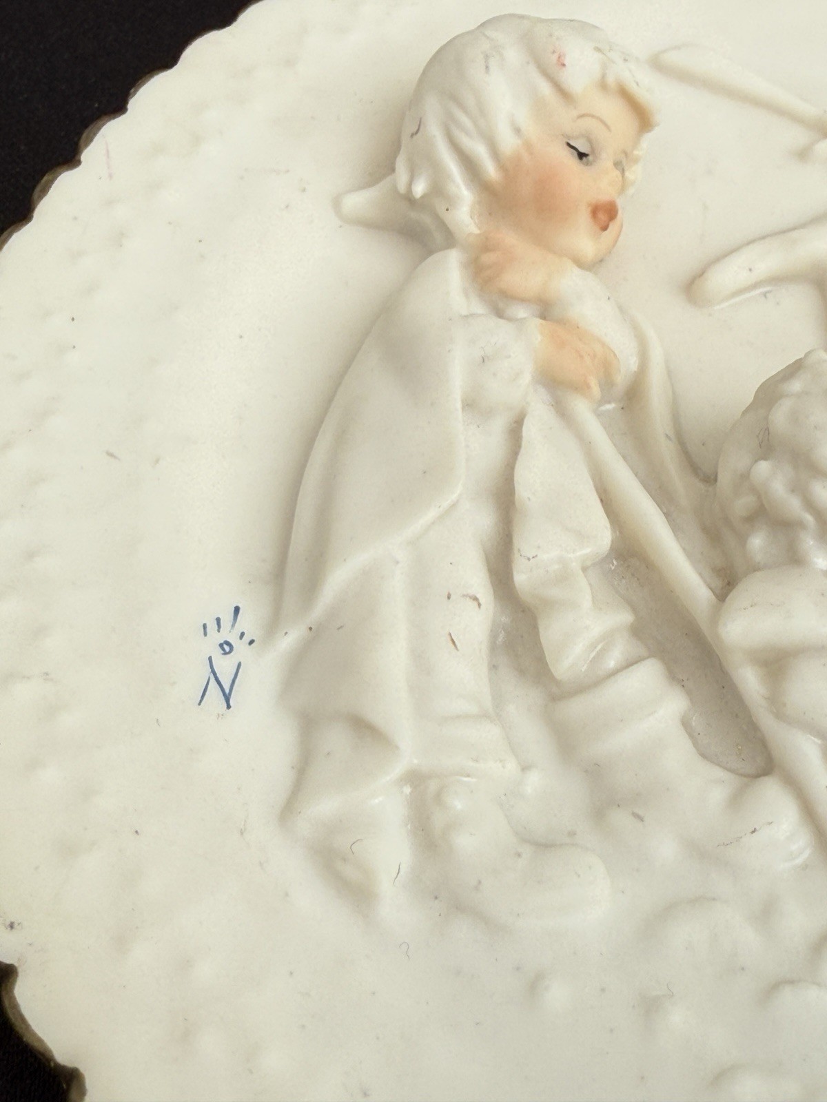Vintage Giuseppe Armani Nativity Wall Plate 1984 Florence Capodimonte Italy 6.5”