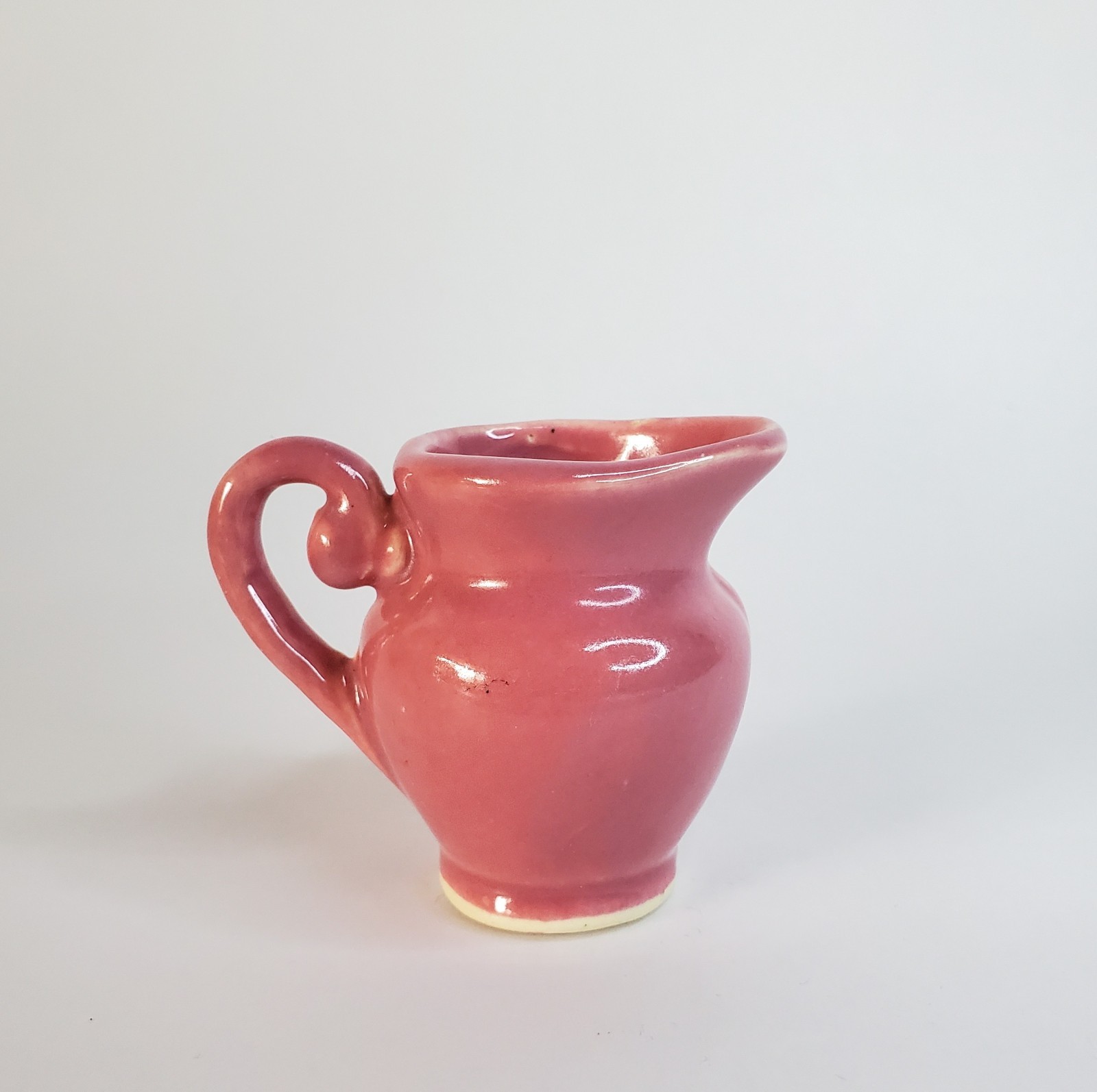 Miniature Ceramic Pink Pitcher or Vase