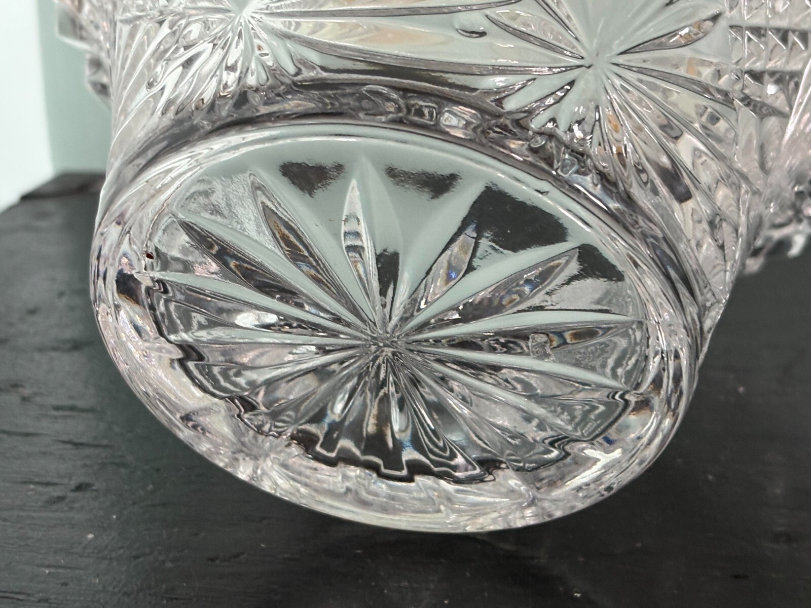 Imperial Crystal Handled Basket Candy Vase Dish 9.5 inches