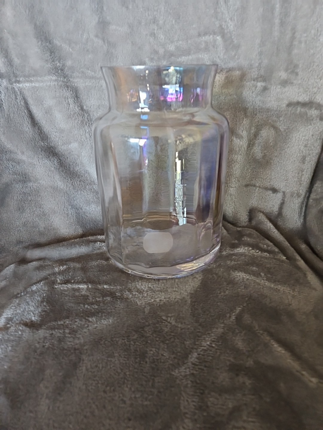 Iridescent glass vase 8 Inches Tall