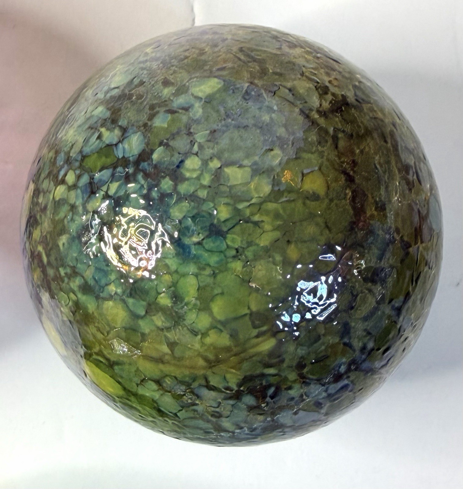 3 Hand Blown Glass Ball Floats Orbs Unbranded Purple Green 2.25”-3” EB58