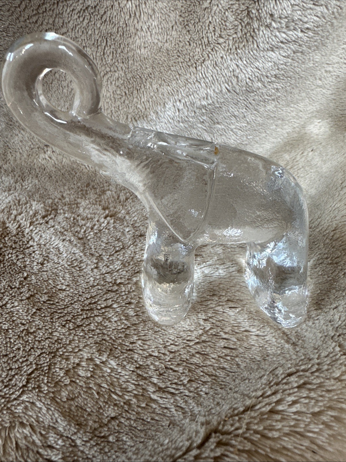 KOSTA BODA Zoo Series BERTIL VALLIEN Crystal Elephant Flat Back SWEDEN