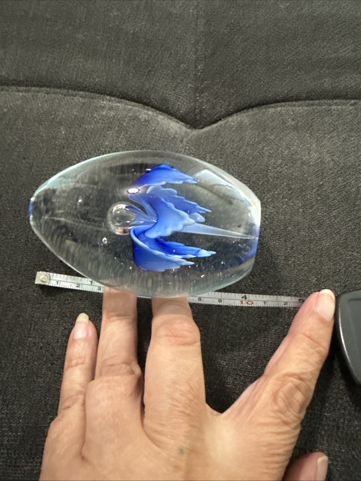 Beautiful Easter Luminescent Flower , Water Lily , Glass Paper Weight