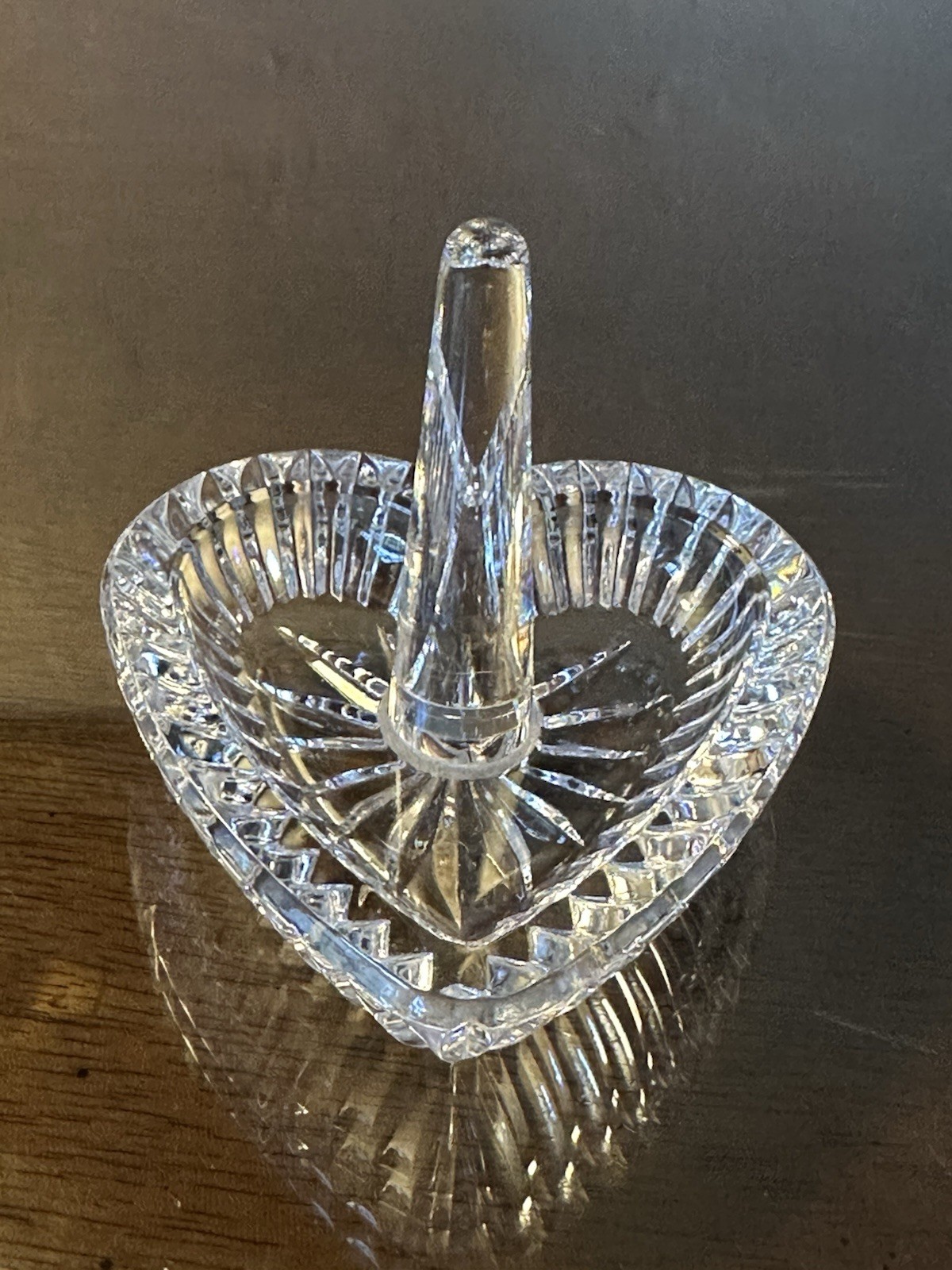 Waterford Crystal Heart Shaped Ring Holder Excellent Condition! Older Mark!
