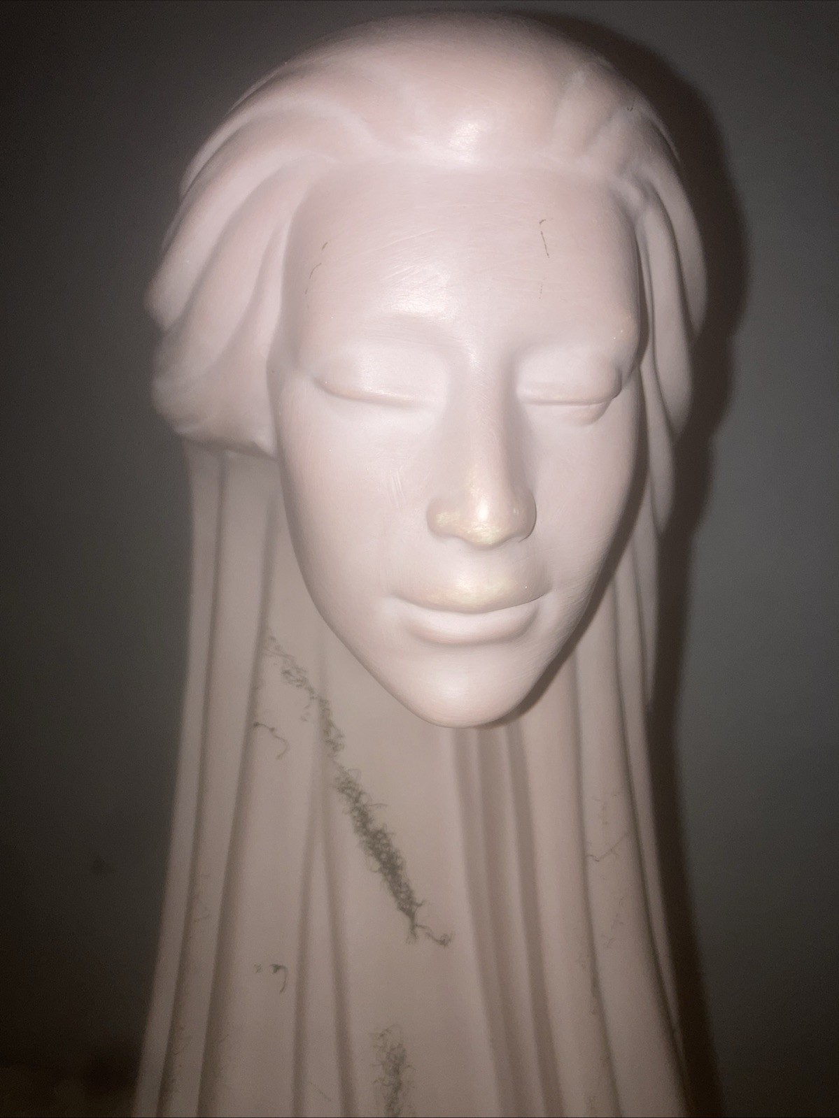Vintage Ceramic Sculpture Woman Of The Wind Pink 14”H 10” W E-25