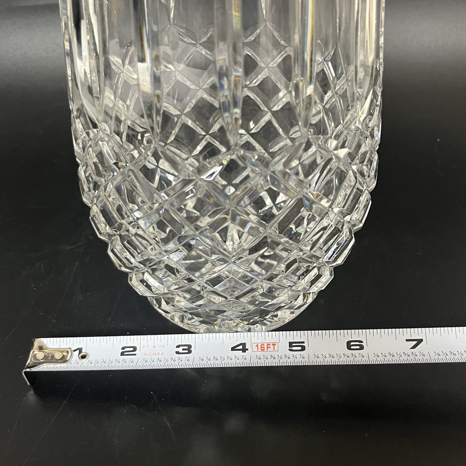 Atlantis Chartres 10″ Cut Lead Crystal Vase Portugal – Excellent Condition Heavy