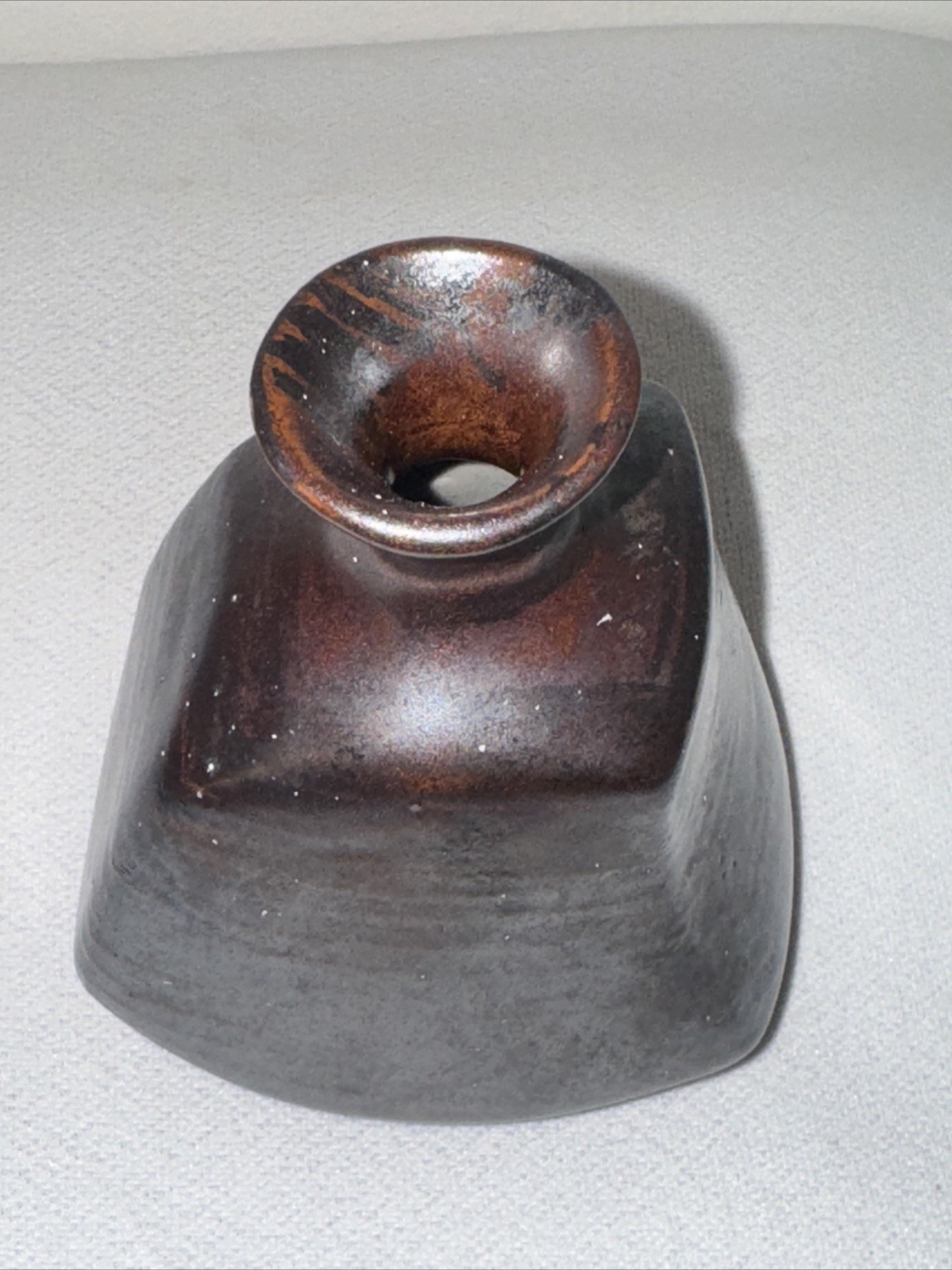 Small Unusual Shape Vintag Ceramic Vase Weed Pot Mid Century Modern Pottery 70s