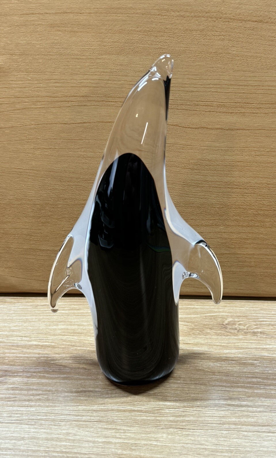 FM Art Crystal 7 1/4 “ Tall Penguin Figurine Sweden Signed & Numbered