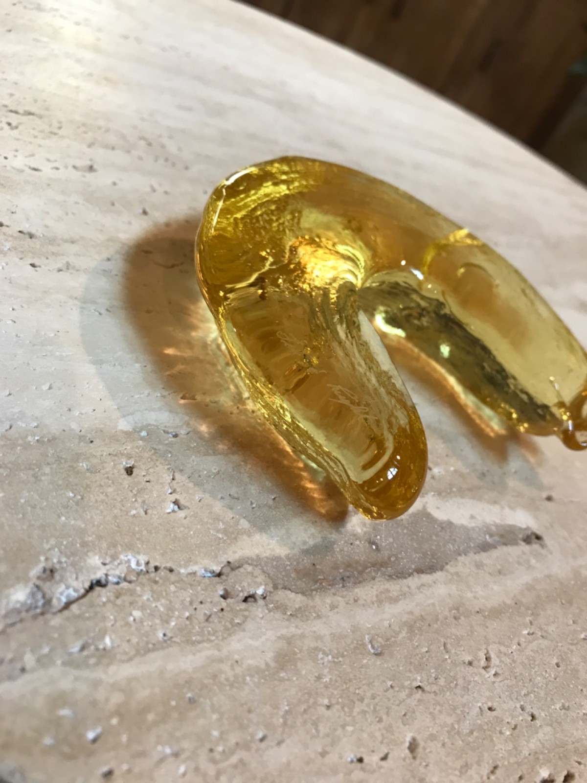 RARE – Vintage Fire and Light recycled glass Banana Slug (Excellent Condition)
