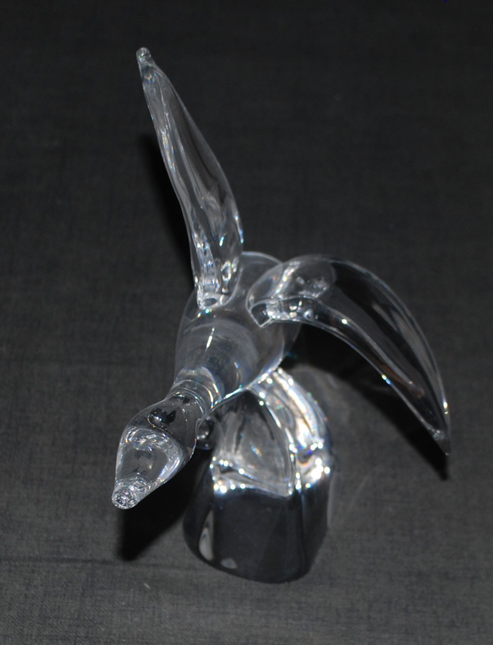Steuben Glass Water Bird Figurine #8095 By Lloyd Atkins – Excellent