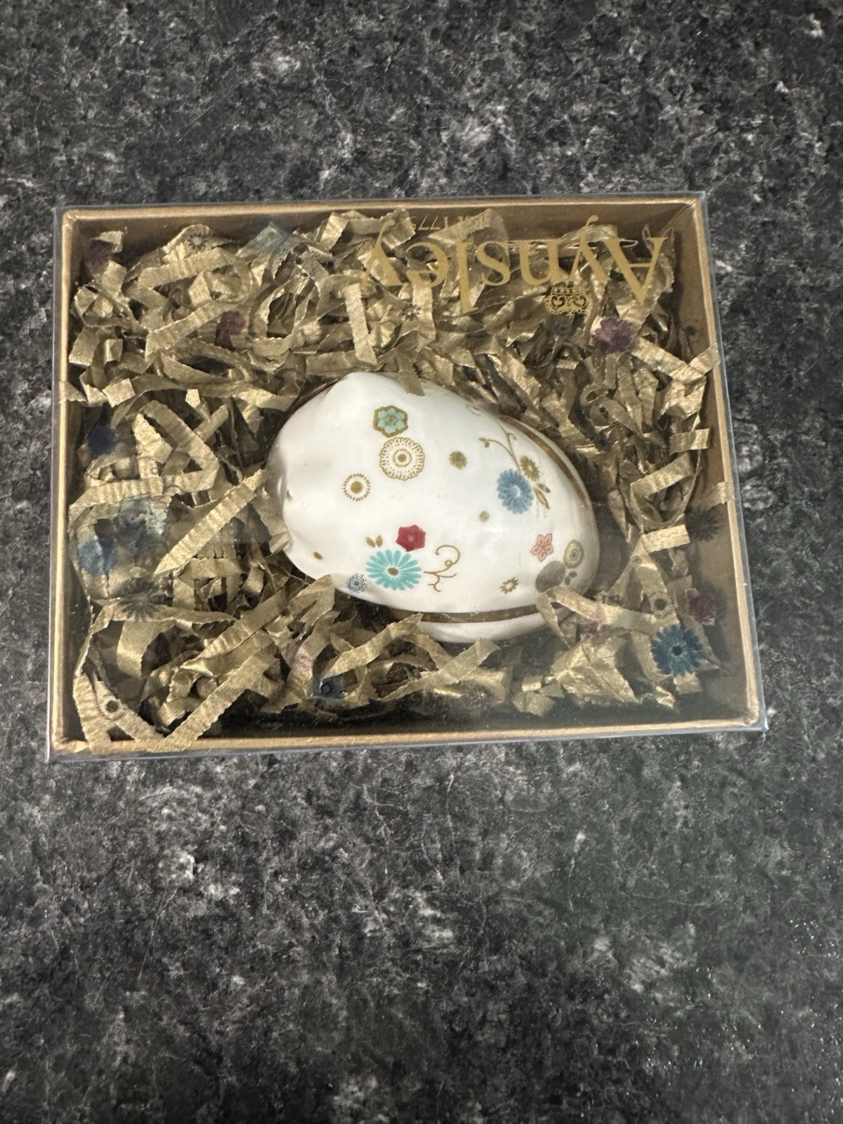 Aynsley Mulberry Wood Bone China Frog NIB