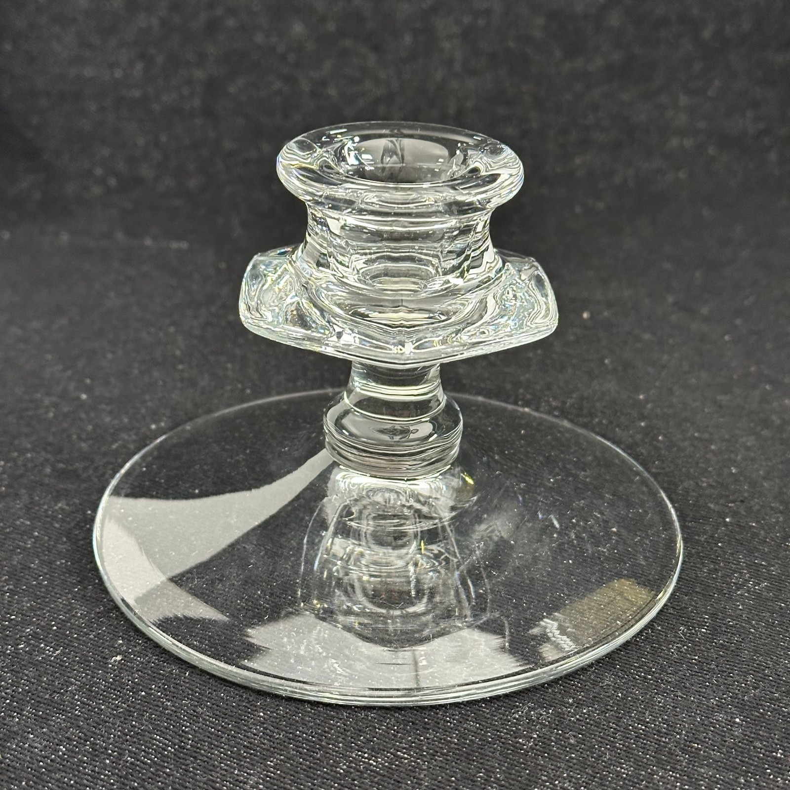 Fostoria Fairfax Glass Candlestick Holder Vintage 2 7/8″