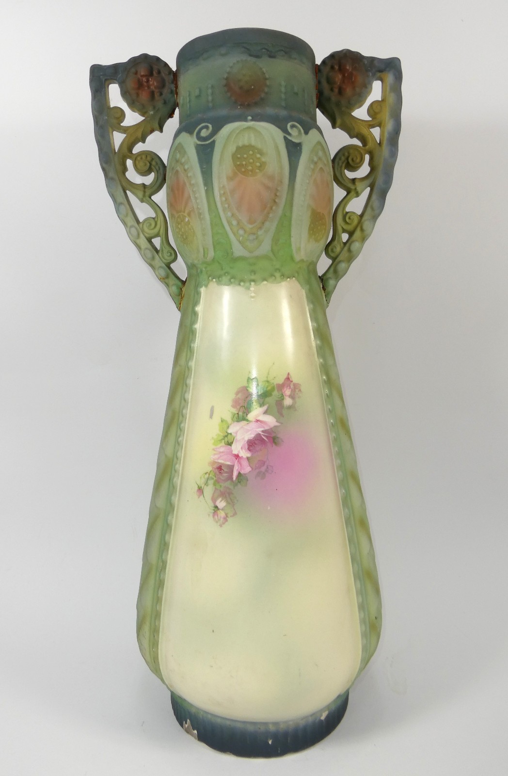 Art Nouveau Ceramic Vase XL Jugendstil Robert Hanke, 1900-1919, Antique