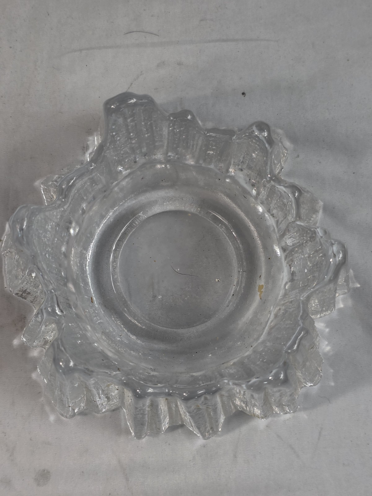MCM Rune Strand Nybro Crystal Swedish Art Glass Volcano Votive Candle Holder 104