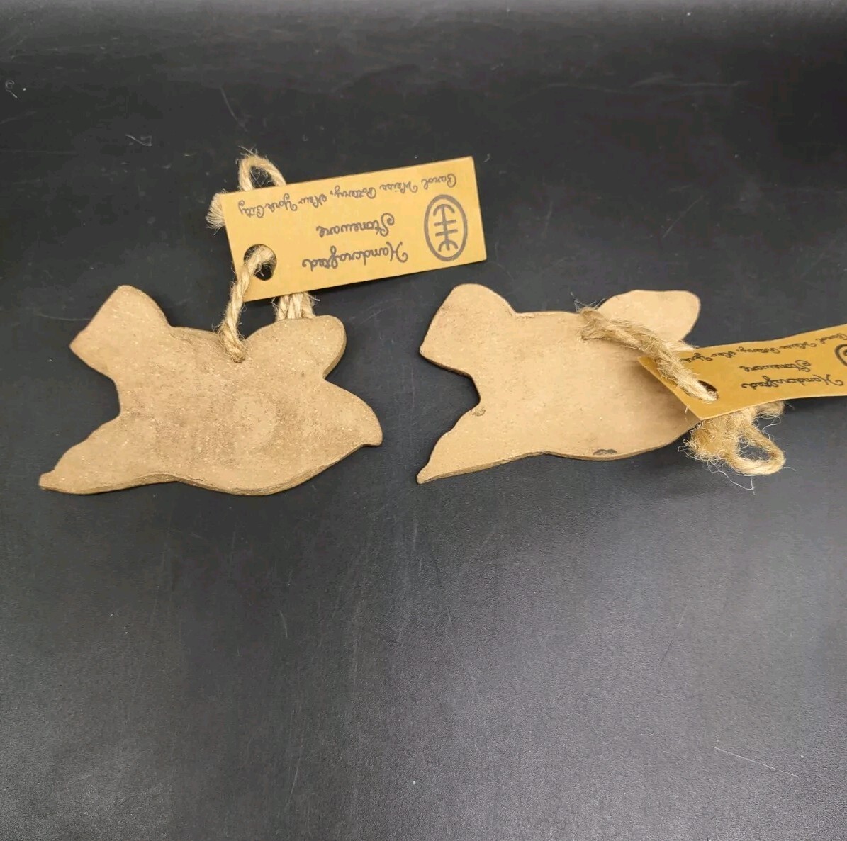 Clay Pottery Christmas Ornaments – CAROL WEISS Hand Crafted 3″ PAX & JOY Doves