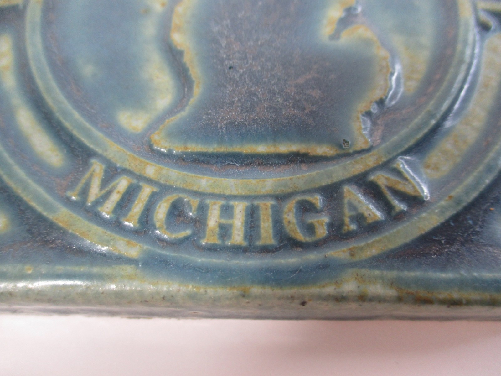 Pewabic Pottery Detroit Michigan Turquoise Beautiful Bountiful Michigan 1998 NBD