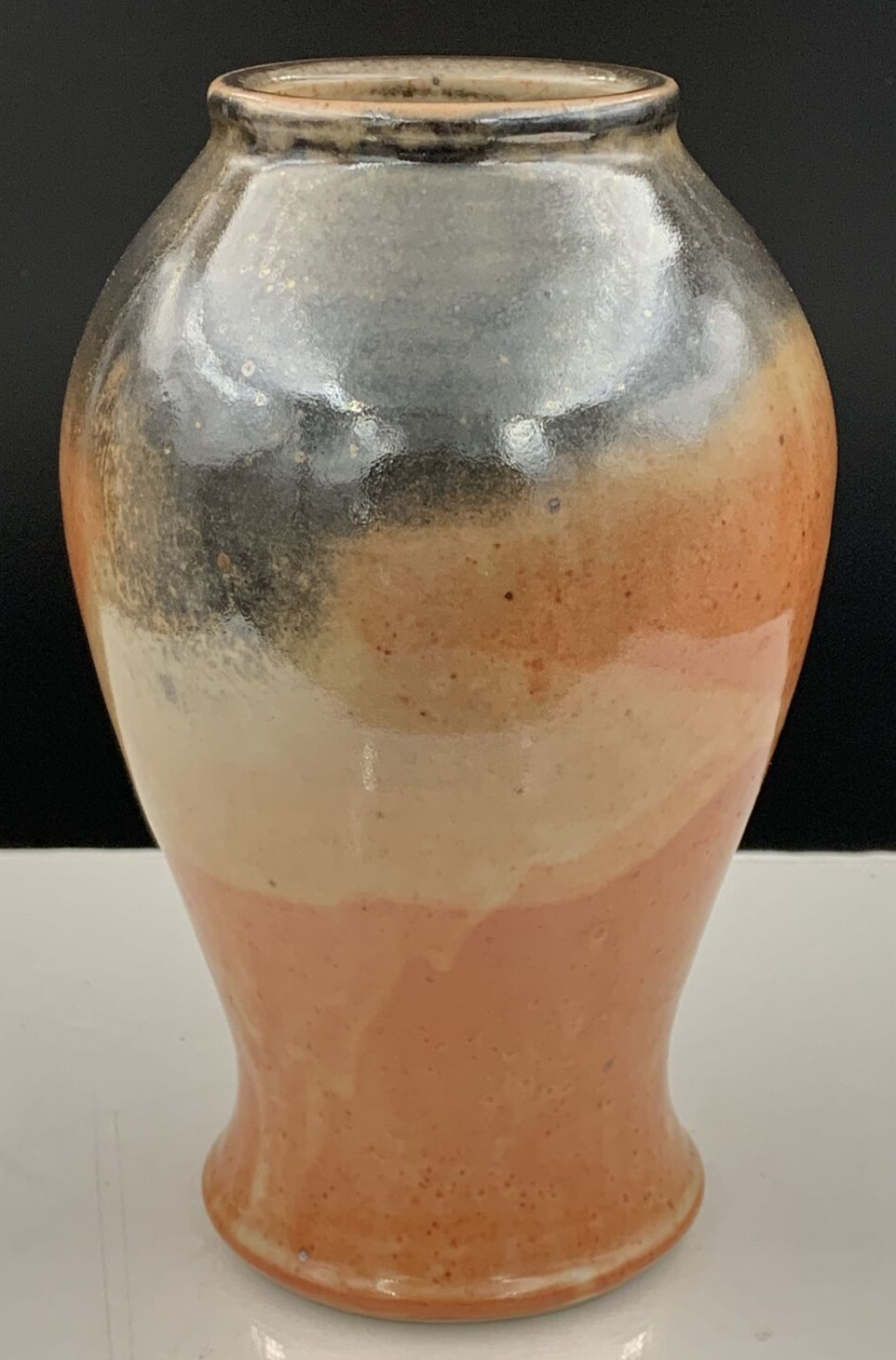 8 Inch Art Pottery Vase Signed by Artist Handcrafted Earth Tone