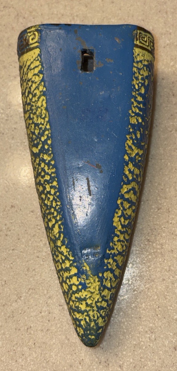 Tokanabe Blue Textured Ceramic Wall Pocket Butterfly Japan Art Deco Style VTG