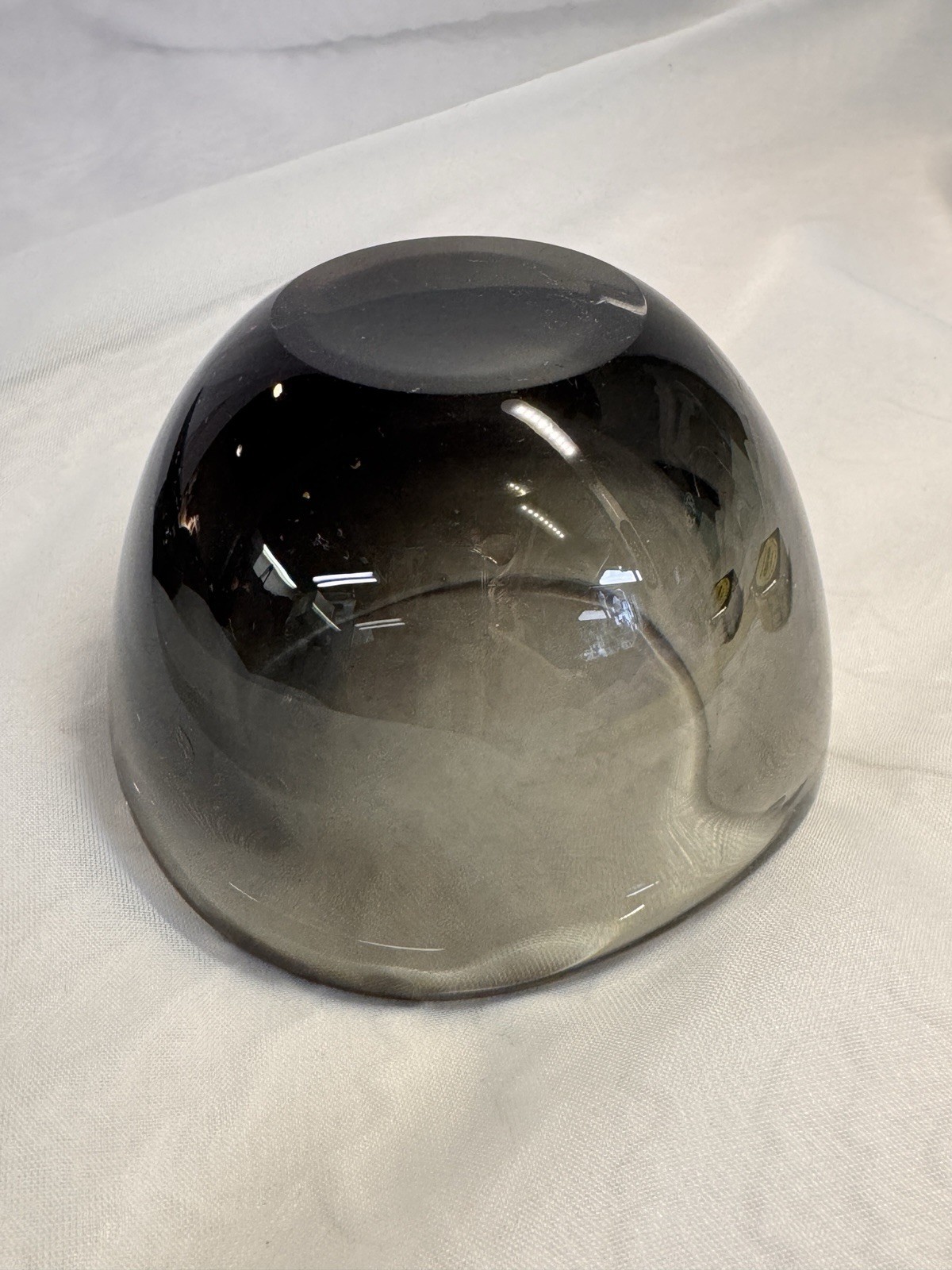 Orrefors Sven Palmqvist Signed Gray Clear Cased Art Glass Bowl PU 3092/1