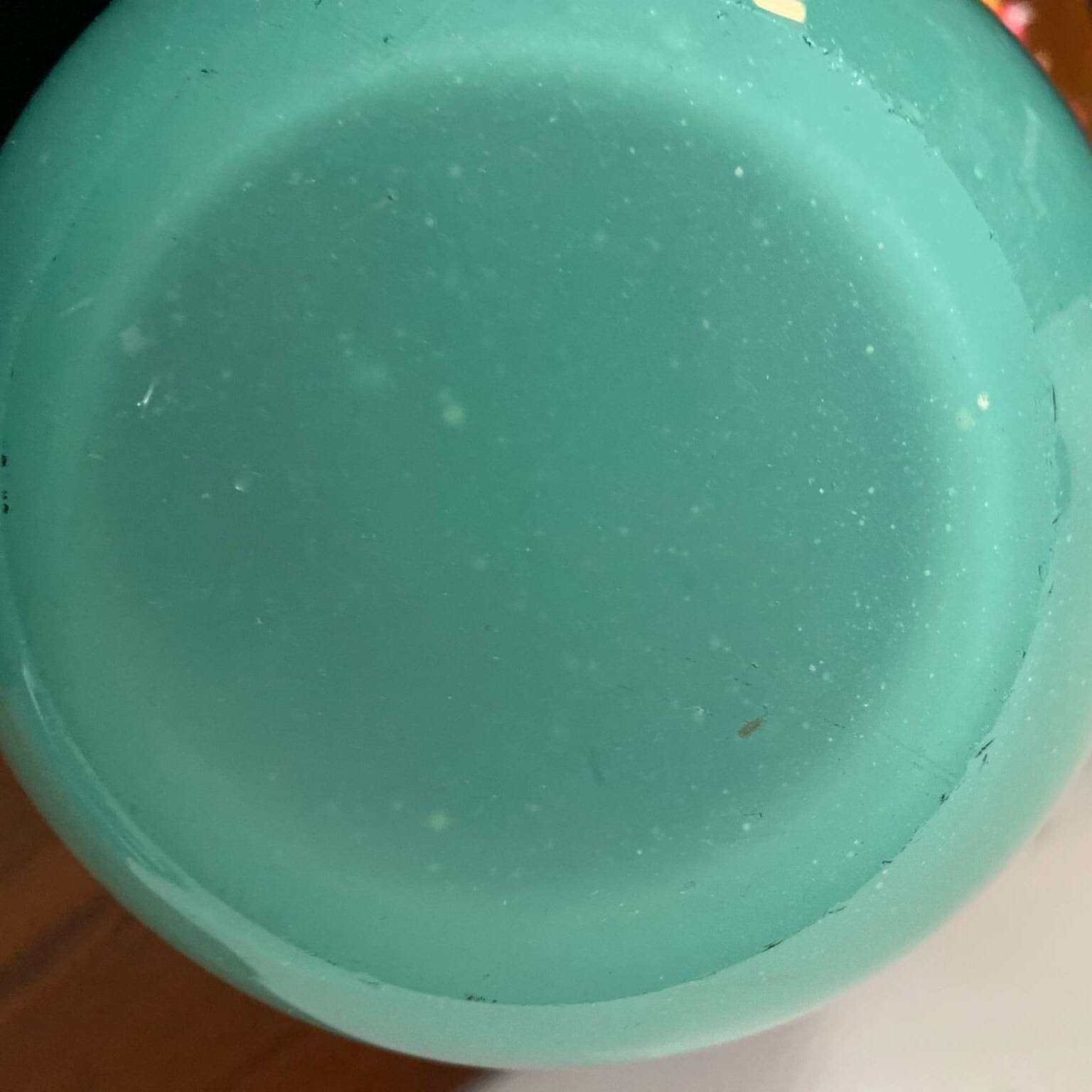VTG MURANO Italy Hand Blown 16″ Art Glass Vase Blue Green with Flecks 10 lbs