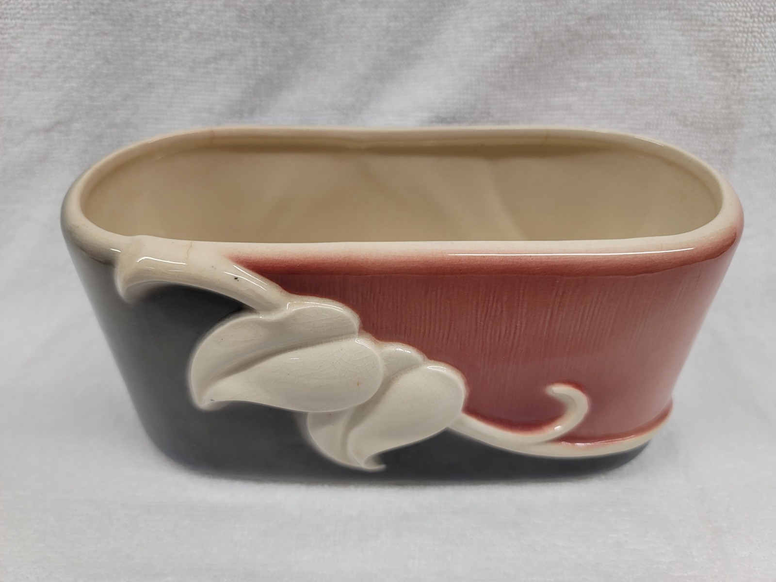 8 1/2″ & 4″ x 7 1/2″ TRAILING LEAF VASE & PLANTER BY ROYAL COPLEY, ROYAL WINDSOR