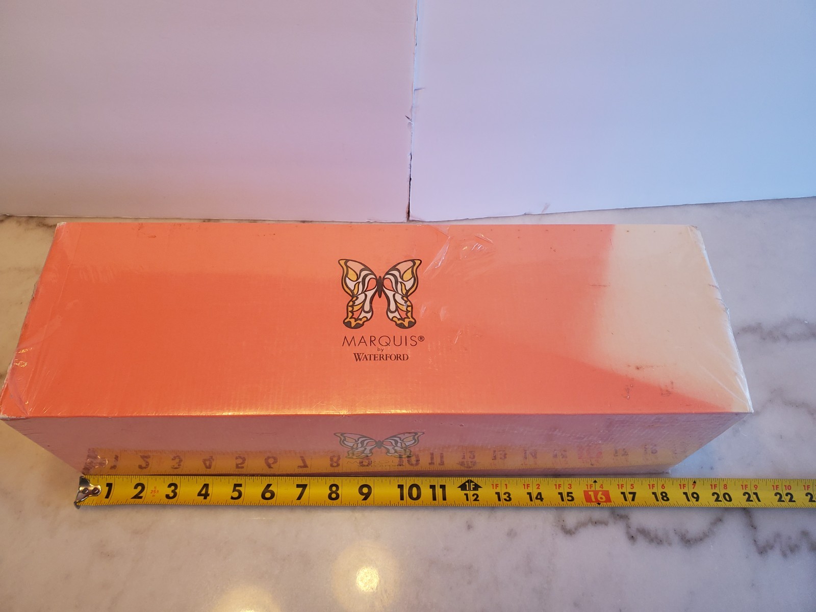 Marquis by Waterford Tango dark Red Crystal Heavy Vase 16 Tall new in box
