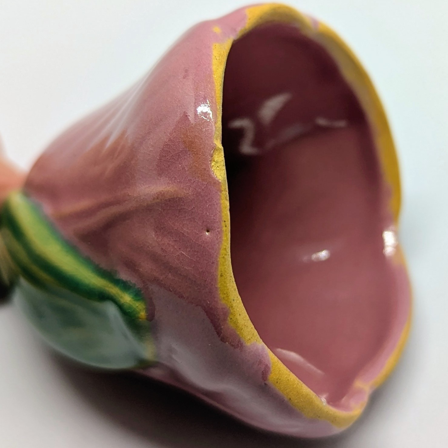 Vintage Rosemeade Pottery Pink Floral Flower Tulip Bell Cottage Core