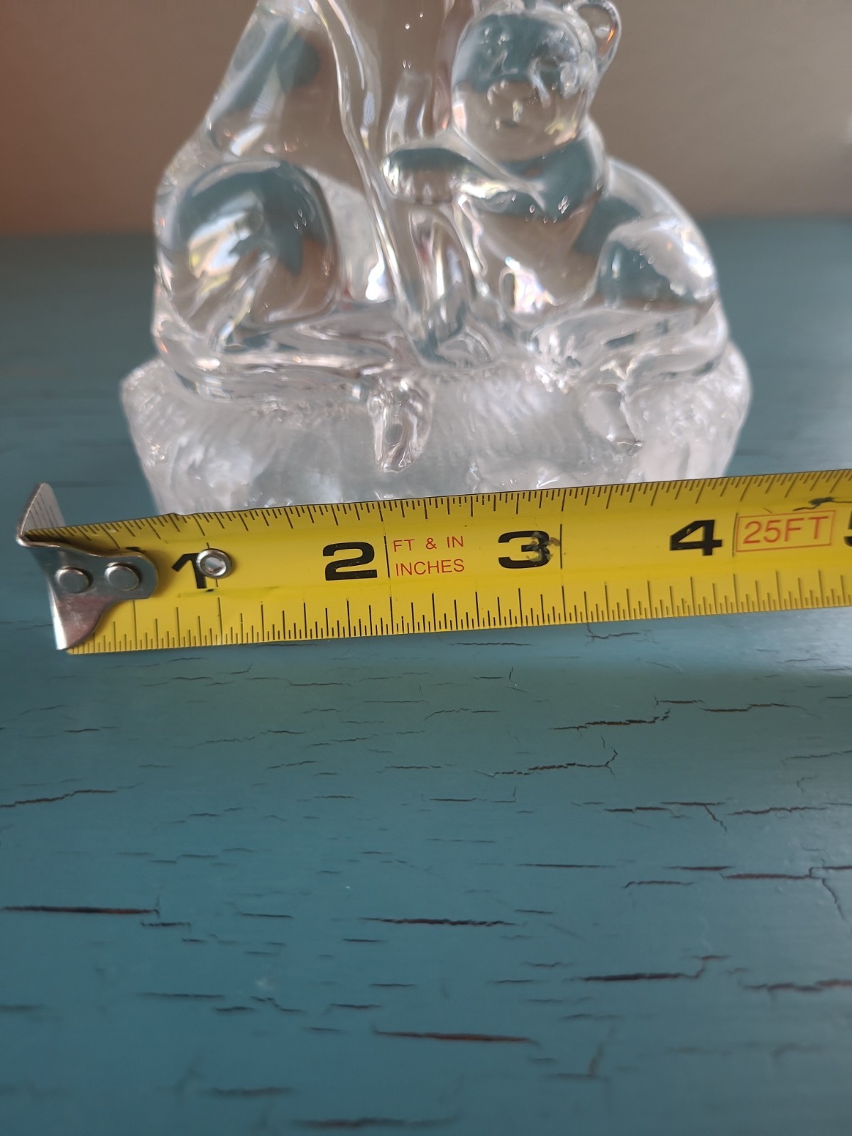 Vintage Royal Crystal Rock Lioness & Cub Figurine 24% Lead Crystal Italy