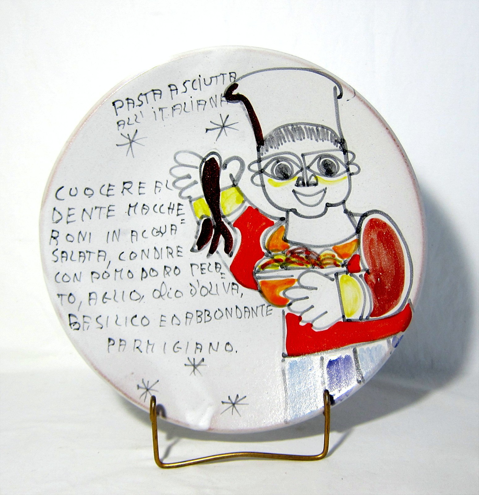 Vintage DESIMONE Platter 11½” w/Laughing Cook Made In Italy