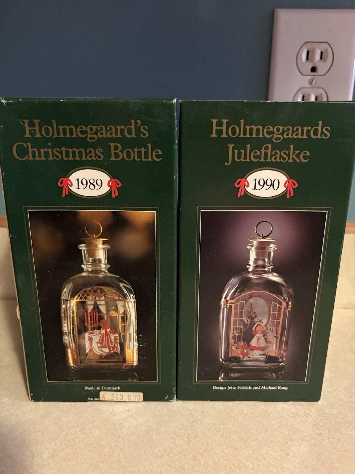 Holmegaard’s Christmas Bottle 1989 & 1990