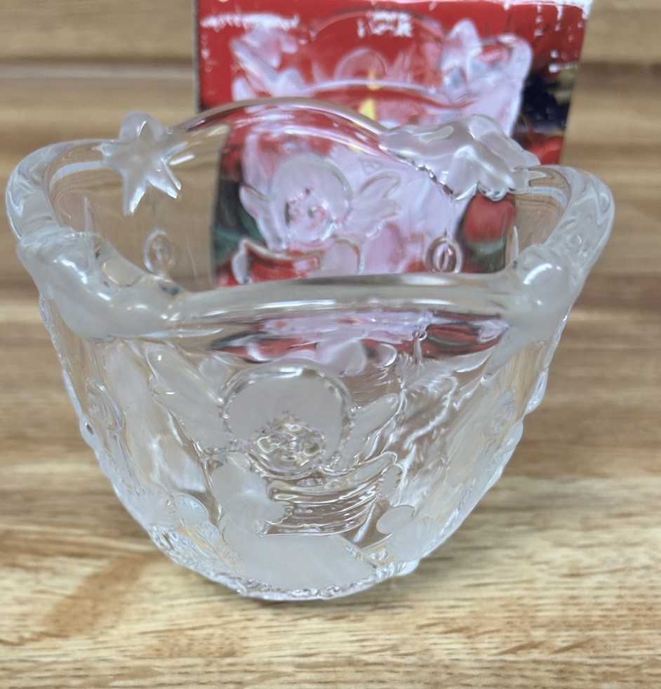Mikasa Holiday Lights Votive Tea Light Candleholder Angels Christmas Germany