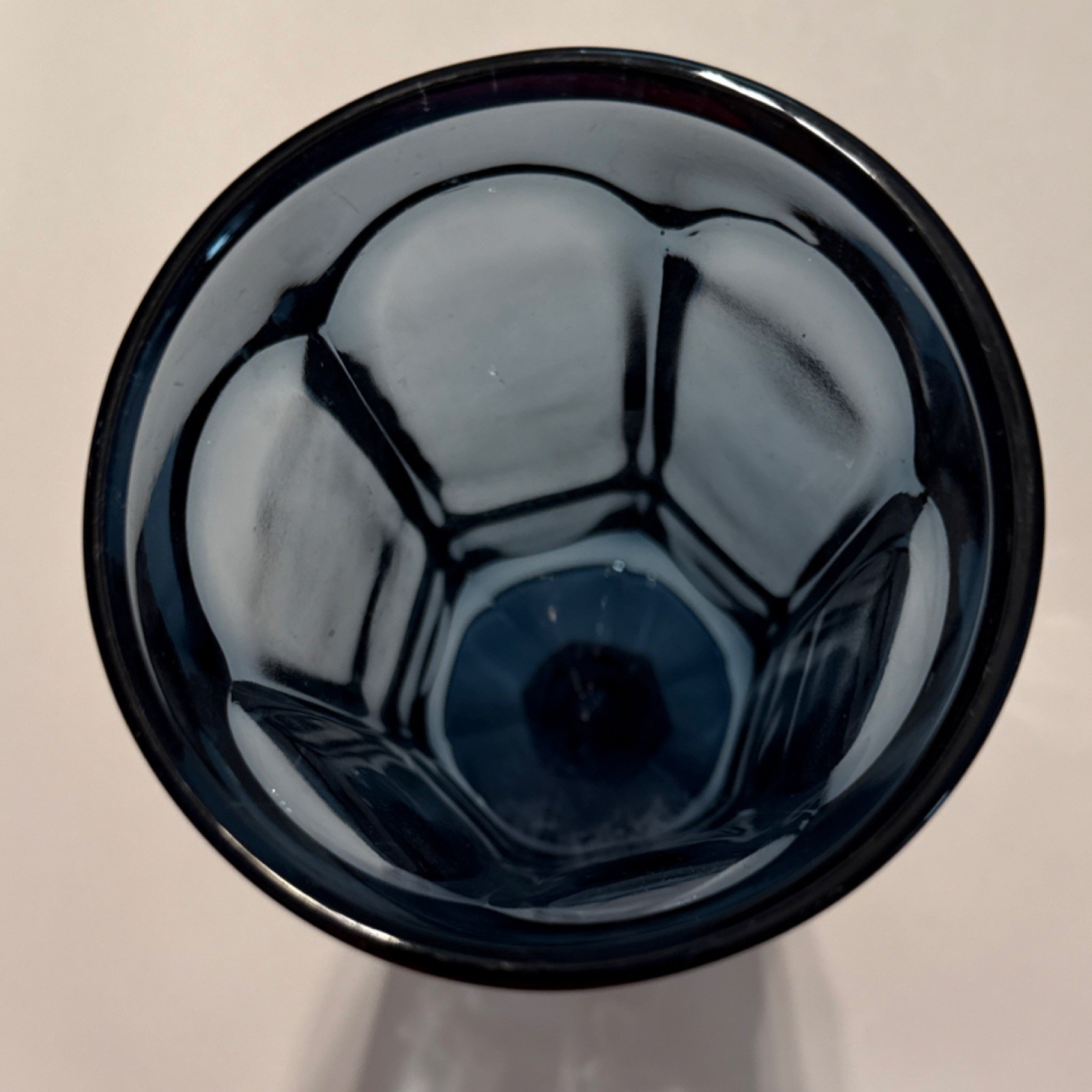 Vintage Fostoria Virginia Dark Blue Iced Tea Goblets 6 7/8” H 3 3/8” W 70’s