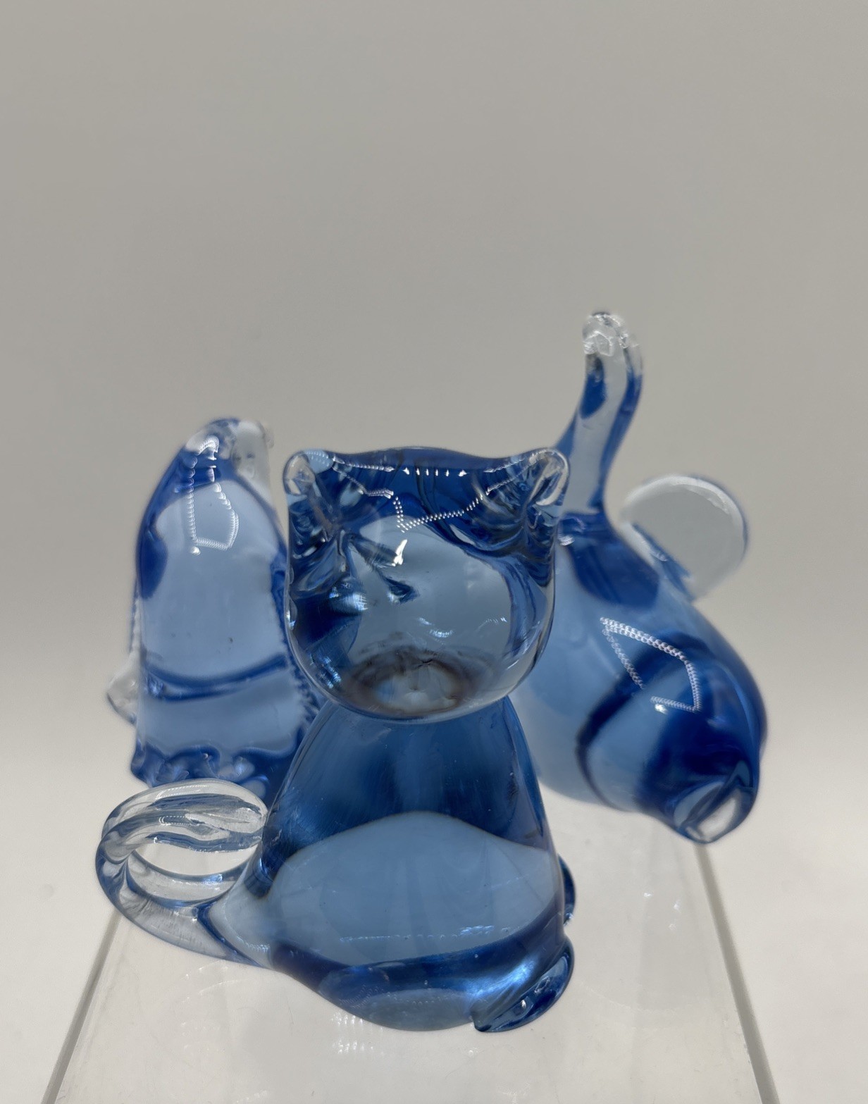 United States Commemorative Fine Arts Gallery Elephant, Fish, Penguin, Cat Glass