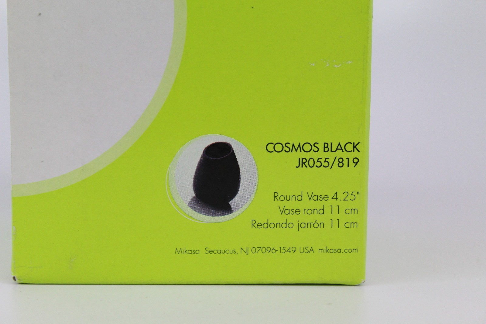 Mikasa Karim Rashid Design 4.25″ Cosmos Black Round Vase, JR055/819 NEW in Box