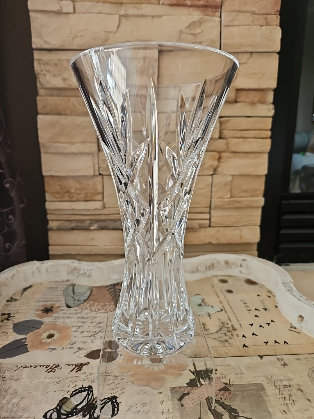 WATERFORD KILRANE Crystal Hand-Cut Lead Crystal 10″ Vase