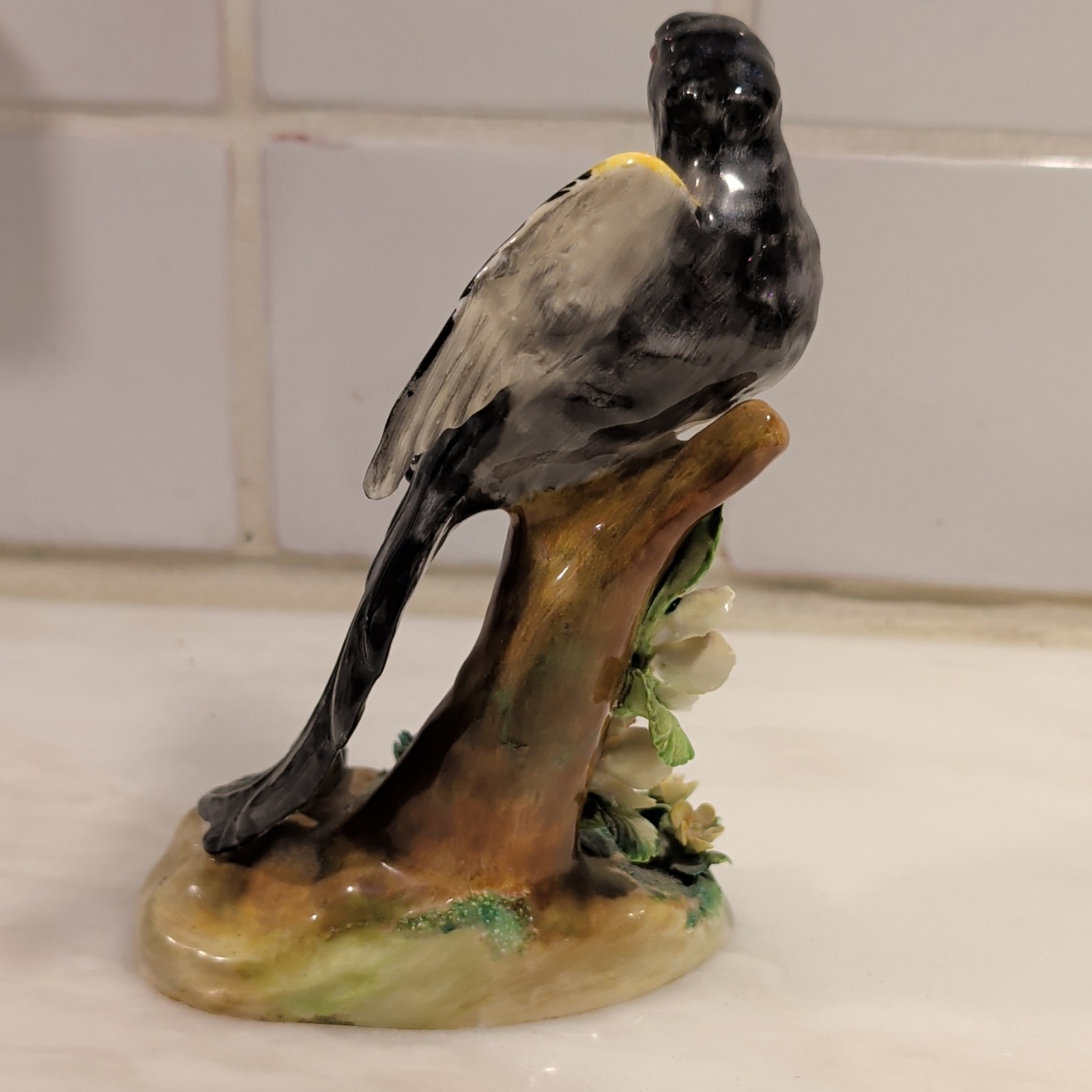 VTG J.T. Jones Crown Staffordshire Widow Bird Bone China Figurine Collectible
