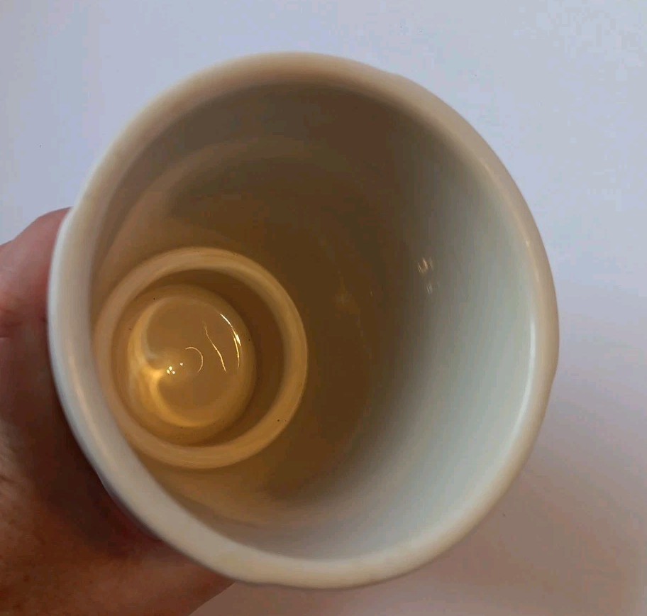 Vtg Soendgen Keramik Orchid Planter Pot, Made in Germany, 5″, Ivory, Art Deco